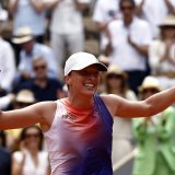 Iga Swiatek a été intouchable à Paris. KEYSTONE/EPA/YOAN VALAT